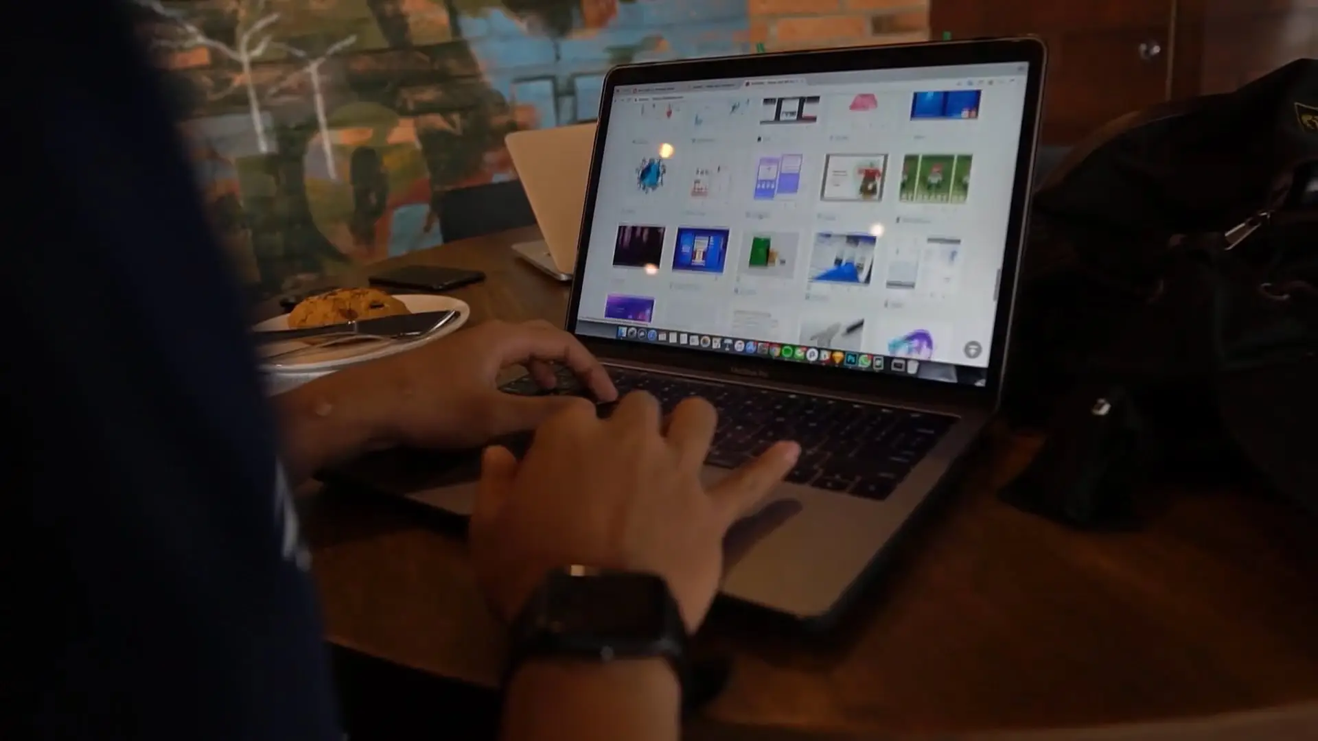 Anil Shrestha using Laptop